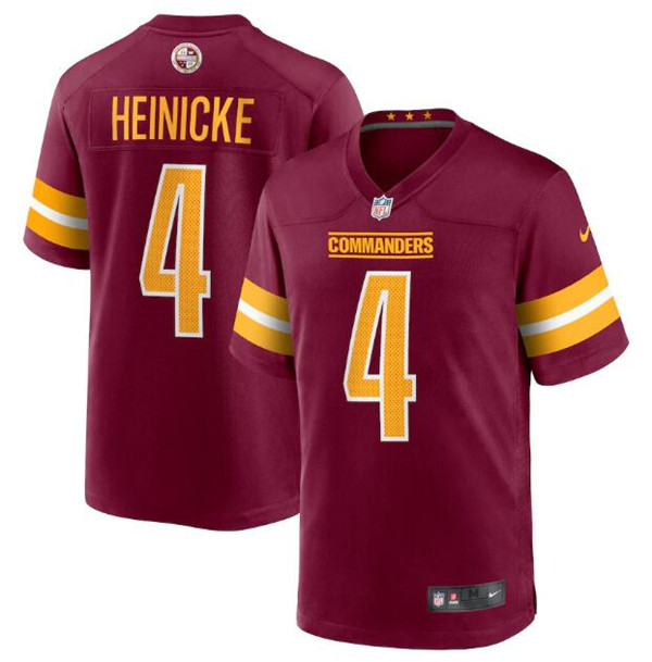 Men & Women & Youth Washington Commanders 4 Taylor Heinicke 2022 Burgundy Game Stitched Jersey->washington commanders->NFL Jersey